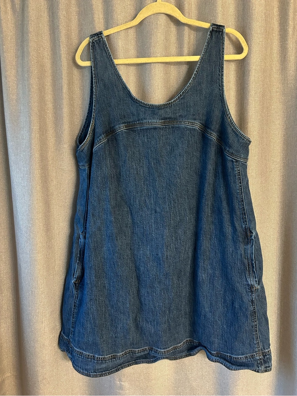 Anthropologie Pilcro Denim Shift Dress Pockets 24W
